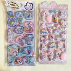 ウォーターシール おしりシール 2枚 シャカシャカ 猫 3D ユニコーン ②