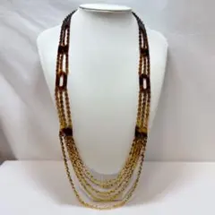 本べっ甲 白甲グラデーションロングネックレス - メルカリ