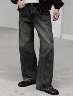 VINTAGE WASHED CURVED DENIM ヴィンテージインディゴ