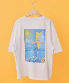 ScoLar 162678 キラキラ柄 バックプリントTシャツ