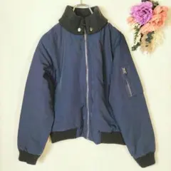アルファベッツアルファベット　MA-1ジャケット　紺　リブ襟　アウター
