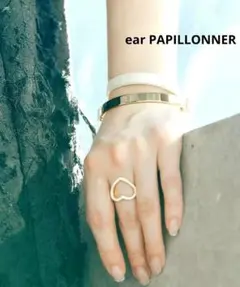 【ear PAPILLONNER】ダブルラップレザーブレスレット　アイボリーのサムネイル