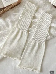 ルーズソックス　リボン　白　新品未使用