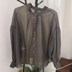 美品　selectmoca シアーシャツ　ブラウン
