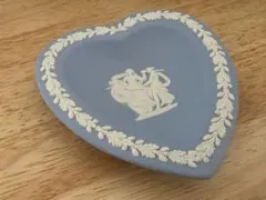 【箱付・未使用】WEDGWOOD ジャスパー ハート型 トレイ ブルーのサムネイル