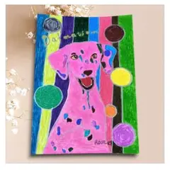 ダルメシアン ポップアート イラスト　ハンドメイド