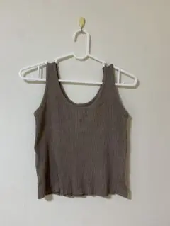 GRL リブニットタンクトップ モカ M