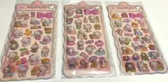 お値下げ、ハローキティ ぷくぷく立体シール 3枚セット