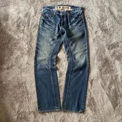 B.W.JEANS｜鬼ヒゲ　タテ落ち　ブルーウェイ y2k 00’ 34 LLのサムネイル