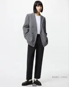 UNIQLO コットンリラックスアンクルパンツ アイボリー L
