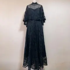 レースロングワンピース★黒