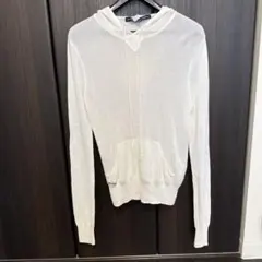 【希少】ラルフローレン スポーツ M サマーニットパーカー白 レーヨン・コットン