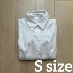 ホワイトストライプシャツ 長袖