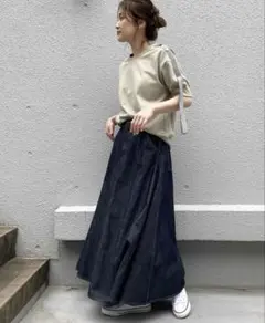 piccin 切り替えデニムスカート Sのサムネイル