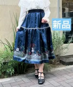 axes femme ワイン柄スカート