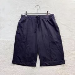 ジェラートピケ/M～L/黒/ハーフパンツ/ウエストゴム/春夏/ルームウエア