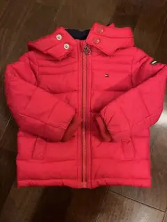 Tommy Hilfiger ベビー ダウン 80cm 赤 フード付き 冬用