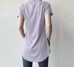 ヨガウェア　スポーツウェア　紫　XL