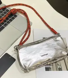 Topologie シルバー ショルダーバッグ