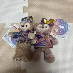 Disney 40周年 ダッフィ シェリーメイ ぬいぐるみバッジセット