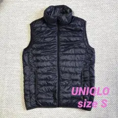 UNIQLO ウルトラライトダウンベスト ネイビー　ハイネック メンズS