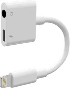 Lightning & 3.5mmイヤホンジャック 2in1変換アダプタ