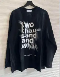 新品 ムラプリントロンT メンズプリントロンT オーバーサイズロンT 黒 M