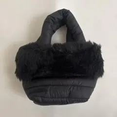 【新品】ブラックファーミニトートバッグ