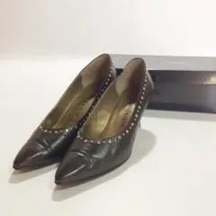 Yves Saint Laurent スタッズ パンプス 37 ブラック