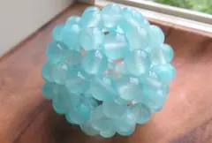 天然石 フラーレン パワーストーン カルセドニー 湖水色 置物