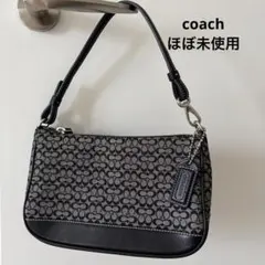 COACH コーチ ミニシグネチャー アクセサリーポーチ ブラック 6622