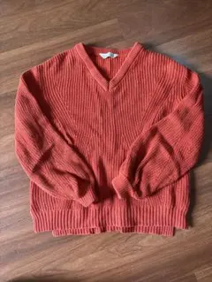 ユナイテッドアローズ　TORRAZZO DONNA オレンジ Vネック セーター