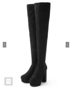 【GRL】プラットフォームスエードニーハイブーツ