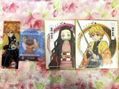 鬼滅の刃 竈門禰豆子 我妻善逸 一番 くじ色紙 コメダコラボ コースター