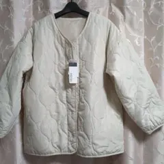 キルティングジャケットアイボリー