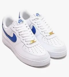 NIKE エアフォース 1 ロー　スニーカーのホワイト/ブルー白青ナイキ　箱付き