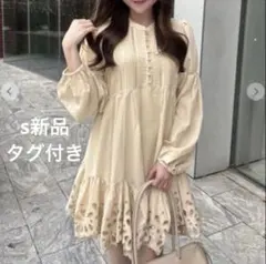 COCO DEAL新品タグ付エンブロイダリーミニワンピース