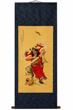 吴道子 碧霞元君图 中国画 掛け軸 水墨画 和室 玄関 茶室 壁掛け 美術