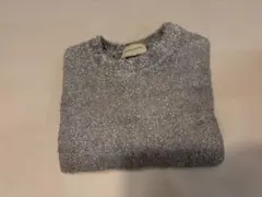 UNITED ARROWS グリッター クルーネック ニット シルバー ラメ