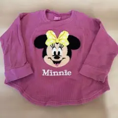 Disney ミニーマウス ワッフル 長袖カットソー 100cm