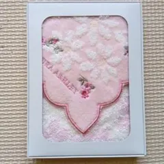 お値下げ【新品】LAURA ASHLEY 花柄タオルハンカチ ピンク 約25cm
