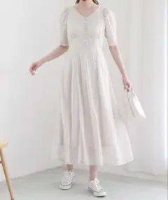 archives 刺繍切替ワンピース