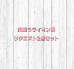 肉嫌うライオン★プロフ読んでね♡様 リクエスト 2点 まとめ商品