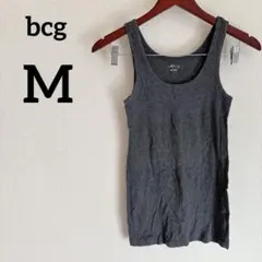 bcg 【M】グレー タンクトップ シンプル 無地 インナー コットン