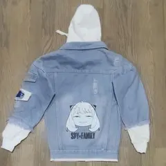 スパイファミリー デニムジャケット フード付き 130 アーニャ