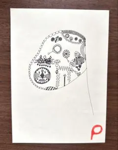 抽象アート　幾何学模様　ペン画　一点物 抽象アート 幾何学模様 ペン画 一点物 - メルカリ