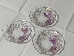 HOYA 保谷 クリスタルガラス 小鉢3個 食器皿のサムネイル
