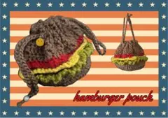 ハンバーガー型巾着袋