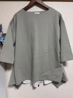 a.v.v 五分袖トップス カーキ