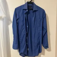 TAKA-Q 青 長袖シャツ S-80